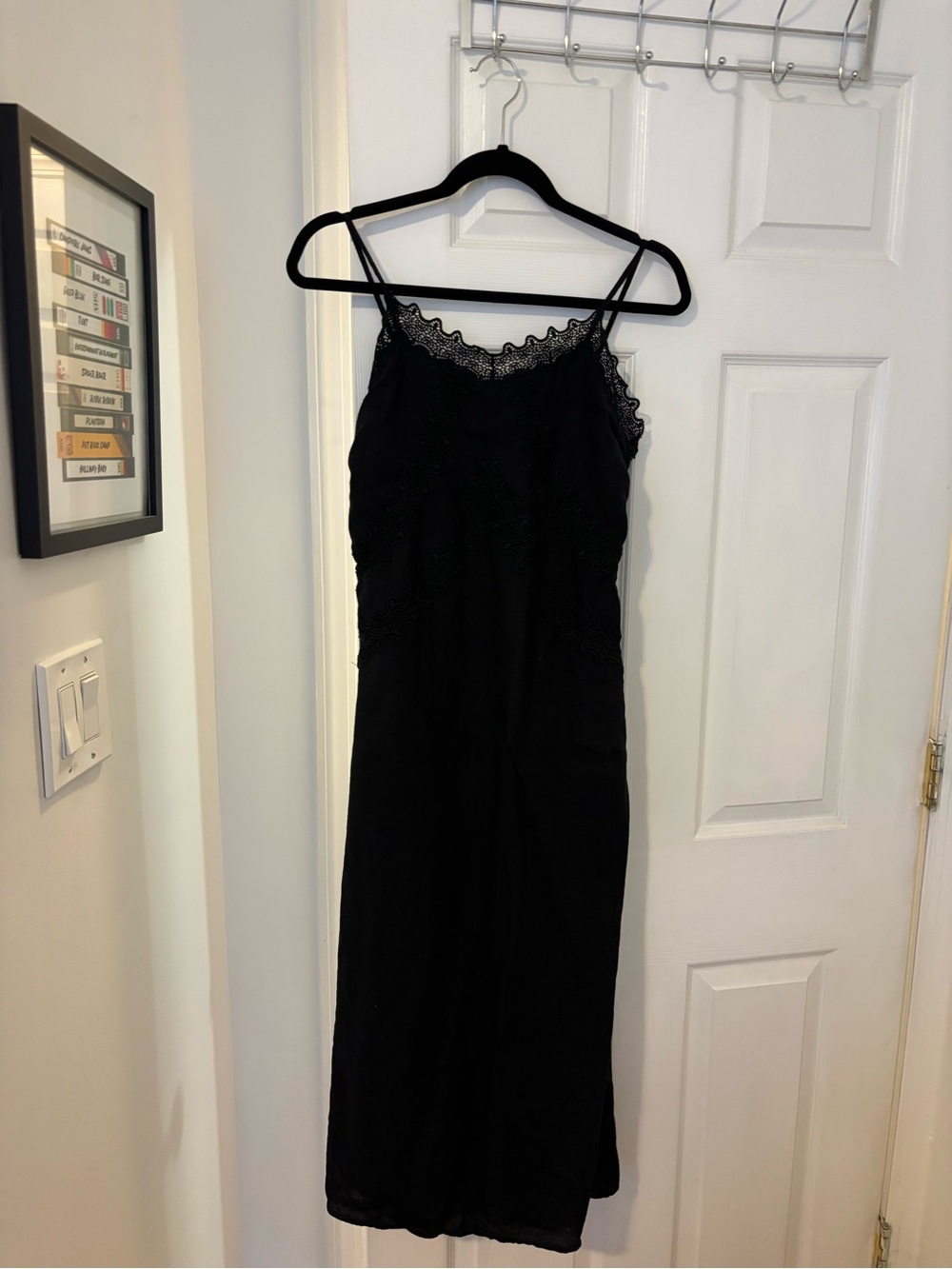 J. Crew Black Lace-Trim Linen Dress - Picture 2 of 5